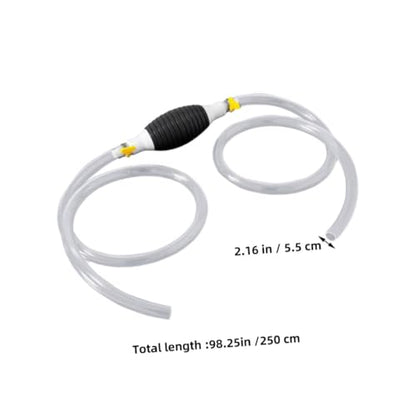 Alipis Siphon Hose Manual Fuel Transfer Pump Kit Hose for Cars Trucks and Boats Durable Construction for Gas Oil and Water Extraction