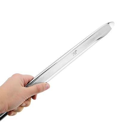QWORK 28 Inch Tire Iron Lever Bar, Professional Tire Changing Spoon Tool for Cars Motorcycles Bicycles Scooters, Forged Steel Chrome Plated Tire Removal and Installation Tool