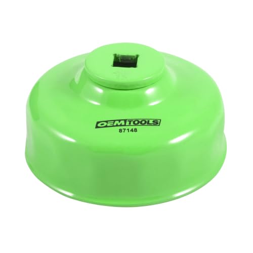 OEMTOOLS 87148 80 mm 15 Flute Oil Filter Wrench, Economy Oil Filter Cap Wrench, Oil Cap Filter Wrench Prevents Slippage and Stripping, Oil Change Tools | 80mm 15 Flute Oil Filter Wrench Set, Fits 3/8" Ratchet, Non-Slip Grip, Rust-Resistant - style: 80 mm