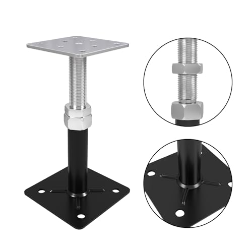 8 Pcs House Floor Jacks, 5" to 8" Adjustable Height | House Jacks for Leveling, Floor Leveling Support, Screw Jack Post for Home Leveling, Basement, Porches, Roof Beams and Decks - size: 5" to 8"