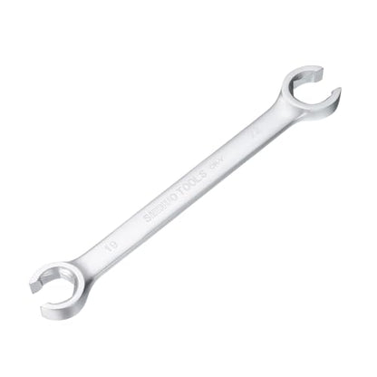 HARFINGTON Flare Nut Wrench 19mm x 22mm CR-V Nickel Plating Wrench for DIY Automotive Repairs and Household Maintenance - size: 19mm x 22mm