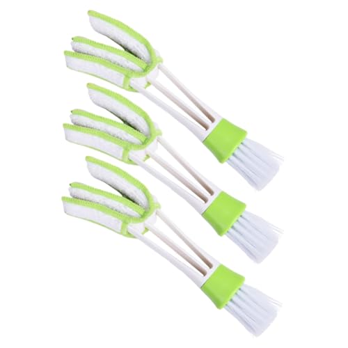 Ipetboom 3pcs Double-Ended Air Vent Cleaning Brush Set Car Air Conditioner Cleaner Mini Duster for Interior Detailing and Dashboard Dusting Tools