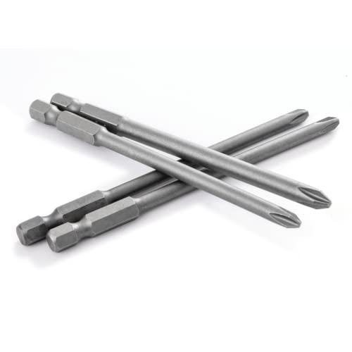 VESTTIO 4-in-1 Hex Phillips Slotted Security Torx Long Screwdriver Bits Set with Magnetic 16PCS 1/4 Inch Hex Shank 4 Inch/100 mm Length S2 Steel for Power Screwdriver Drill Impact Driver | 4 Hex 4 Phillips 4 Slotted 4 Security Torx, 1/4 Inch Hex Shank, S2