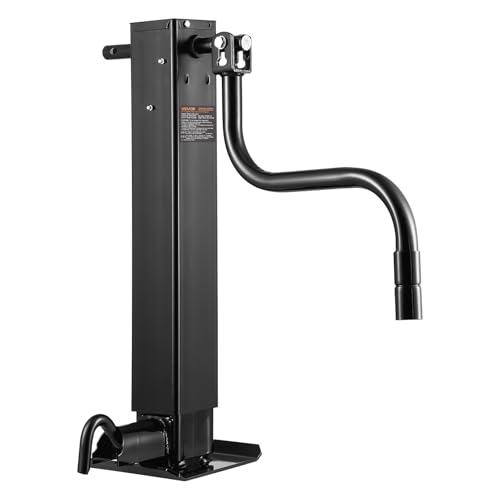 VEVOR Trailer Jack, 12000 lbs Dynamic Load Capacity, Weld-on Pipe-Mount Swivel Trailer Jack with Ergonomic Handle, 12.6-inch Vertical Travel, Suitable for RV, Horse, Utility, Camping, Yacht Trailers - size: 12000lbs (12.6 inch Stroke)