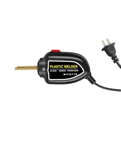 100W Portable Plastic Welder with 200 Free Welding Pins, Hot Stapler Plastic Repair Kit for Car Bumper - color: Black, size: US plug