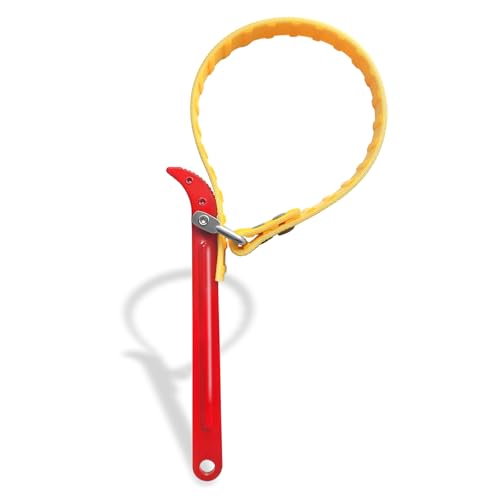 An 8-inch Steel Handle Adjustable Strap Wrench, Suitable for Replacing Water Filters, PVC Pipe Joints, Oil Filters, And Swimming Pool Connections