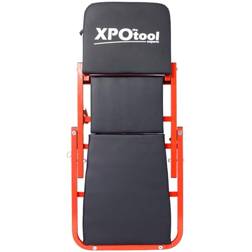2-in-1 Mechanic Creeper and Seat - 36" Low Profile Rolling Garage Creeper with 300 Lbs Capacity, 6 Swivel Wheels for Easy Maneuvering, Red