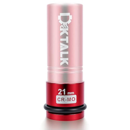 1/2" Drive 21mm Wheel Lug Nut Impact Socket,Color-Coded Non-Marring Deep Thin Wall Socket with Removable Protect Sleeve, 6 Point, Cr-Mo Steel - color: 21mm