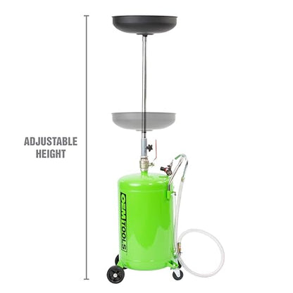 OEMTOOLS 87042 18 Gallon Portable Oil Lift Drain, Waste Oil Drain with Steel Waste Oil Container, Oil Changing, Oil Dolly for Motor Oil Drain, Funnel Drain - style: 18 Gallon Oil Drain