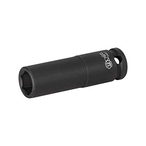 Jetech 3/8 Inch Drive 12mm Deep Impact Socket, Heat-Treated Chrome Molybdenum Alloy Steel, 6-Point Design, Metric, Anti-Rust Finish for Pneumatic & Electric Impact Wrench - size: 12mm