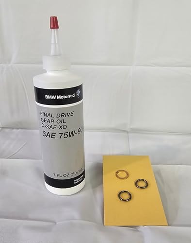 BMW Motorcycle Final Drive Oil Change Kit – SAE 75W-90 7 FL OZ – O-Rings and Copper Washer