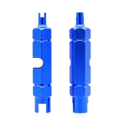 NEWHOOK 2 Pack Presta Valve Core Removal Tool Multi-Functional Bicycle Tire Valve Repair Tool for Schrader, Presta Valves, Tubeless Tire Stem Remover for Bikes, Cars and More - color: Blue