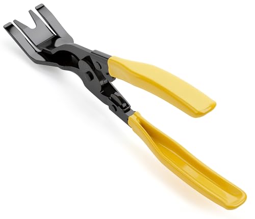 1PCS Car Clip Pliers Tool, Panel Clip Pliers Set Fastener Remover, Auto Retainer Clip Trim Rivet Removal Tool, Auto Door Car Upholstery Trim Clip Removal Tool (Yellow) - color: Yellow - 1 Pcs Clip Removal Plier