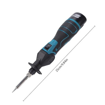 Cordless Soldering Iron, 12V Portable Electric USB Rechargeable Solder Gun Wireless Welding Pen for Electronics Repair, Automotive Wiring, Jewelry Making, Precision Repair