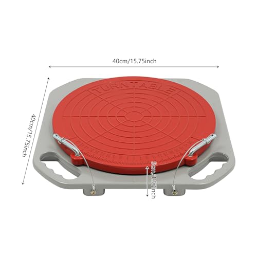 2-Piece Wheel Alignment Turn Plates, 360° Rotating Alignment Tool 3-Ton Capacity Per Plate with 0-50° Scale, Heavy Duty Alignment Plates for Toe Camber Adjustment, Professional & DIY Use