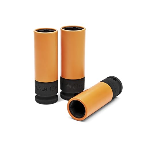 GEARWRENCH 3 Piece 1/2" Drive High-Strength Wheel Protector Impact Metric Socket Set | 84946