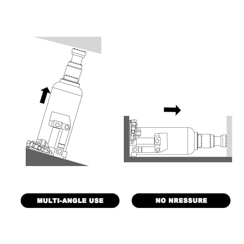 Big RED Welded Car Bottle Jack with Vertical and Horizontal Usage: Capacity 10 Ton (20,000 LBs), Red - size: 10 Ton (20,000 LBs), style: Muti-position