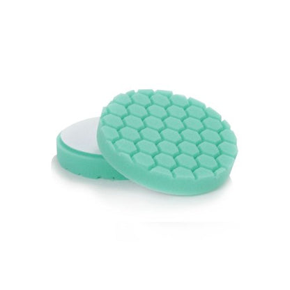 Chemical Guys, Hex-Logic Heavy Polishing Pad, Green, 6.5 in for 6 in Plates | Firm green polishing foam pad applies heavy polishes and light compounds, cutting swirls on dual-action polishers - size: 6.5 Inch Pad (1 Pack), style: Heavy Cutting
