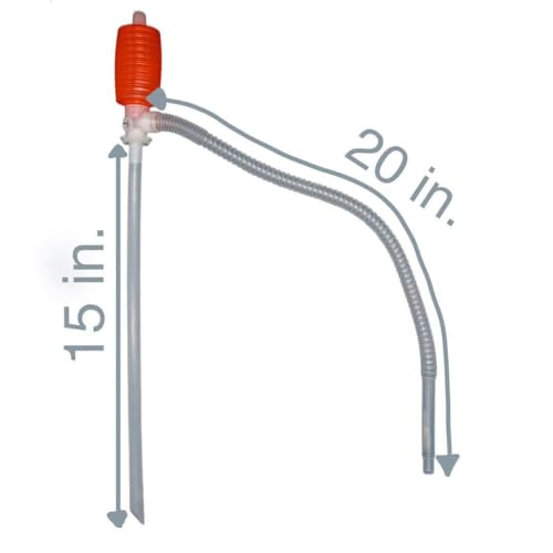 Manual Fuel Transfer Pump – 2-Pack High-Flow Hand Siphon Pump for Gasoline, Diesel, Oil & Water – Portable Liquid Transfer Tool with Siphon Hose Kit
