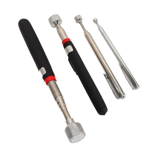 4 Pcs Magnetic Pickup Tool Set, 15LB 10LB 3.5LB 1.5LB Telescoping Grabber with Extendable Mirror, for Narrow Spaces Under Vehicles Between Machinery