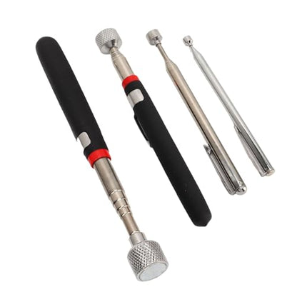 4 Pcs Magnetic Pickup Tool Set, 15LB 10LB 3.5LB 1.5LB Telescoping Grabber with Extendable Mirror, for Narrow Spaces Under Vehicles Between Machinery