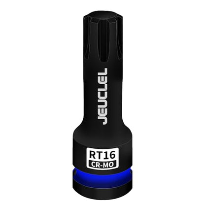 RT16 Spline Bit Socket, 1/2" Drive Spline Hex 6 Point Impact Socket | 3-Inch, Cr-Mo Steel, Lengthen Screwdriver Adapter for Electric Ratchet Wrenches, Fastening Screws, Socket Wrench, Head Drill - size: RT16