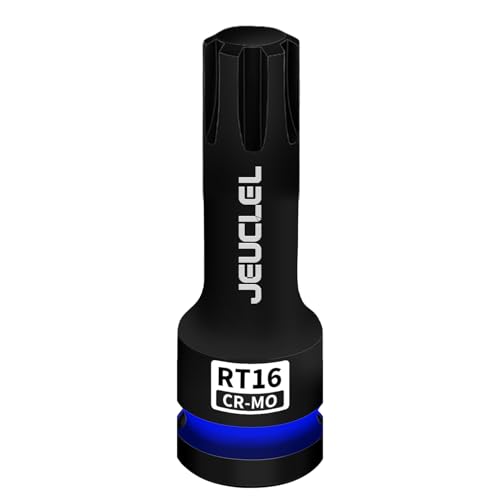 RT16 Spline Bit Socket, 1/2" Drive Spline Hex 6 Point Impact Socket | 3-Inch, Cr-Mo Steel, Lengthen Screwdriver Adapter for Electric Ratchet Wrenches, Fastening Screws, Socket Wrench, Head Drill - size: RT16