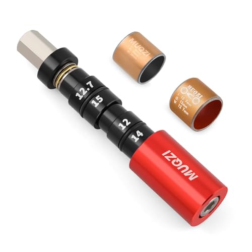 Bike Rear Shock Bushing Tool Kit, MTB Rear Shock Bearing Bushing Replacement Installation and Removal Tool for Mountain Road Bicycles Rockshox Fox - color: Red