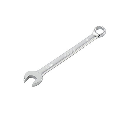 Steelman Pro 15-Piece Metric 6-Point Combination Wrench Set for Mechanics, Chrome Vanadium Alloy Steel, Angled Ends, Storage Rack Included - size: 15-piece