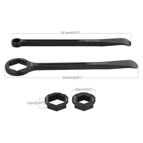 10MM/0.39'' 13MM/0.51'' 22MM/0.87'' 27MM/1.06'' 32MM/1.26''Tire Iron Lever Tool Spoon Motorcycle Tire Change Kit Wrench Set Kit Tire Repair Tool for European Bike XC SX XC EXCF - color: 13mm--black