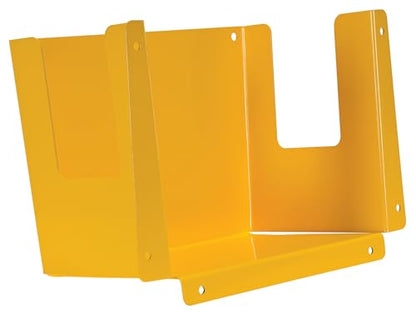 Vestil WC-H-R Steel Wheel Chock Holder 6 Mounting Holes 40 Lb. Capacity Yellow