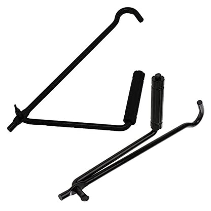 2 Pack Scissor Car Jack Handle Replacement Labor-Saving Folding Lug Wrench Scissor Lift Jack Crank Handle for Tire Changing Kit Car Scissor Jack Sedan SUV Automatic Vehicle Emergency Kit