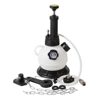 2L Manual Brake Bleeder Kit with Vacuum Pump - 1L Waste Bottle, Upgraded Master Cylinder Adapters & 2 Brake Hoses, One-Person Operation Brake Fluid Bleeding Tool for Most Vehicles (2L)