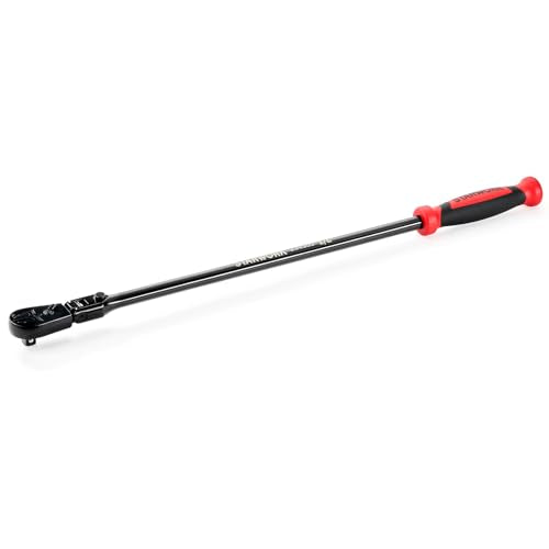 STARWORK TRUE MECHANIC™ 1/2" Drive 90 Tooth Dust-Proof Black Chrome Locking Flex Ratchet, 27-3/8" Length - size: 27-3/8" Length