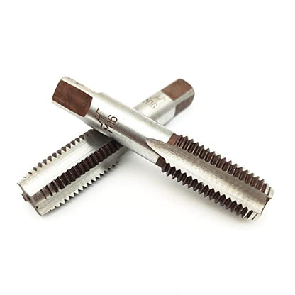 AtticZone M16 x 2.0 Metric Hand Thread Tap, Right Hand, Alloy Tool Steel, 1 Taper Tap, 1 Plug Tap for Metal Working DIY Industrial - size: M16x2.0