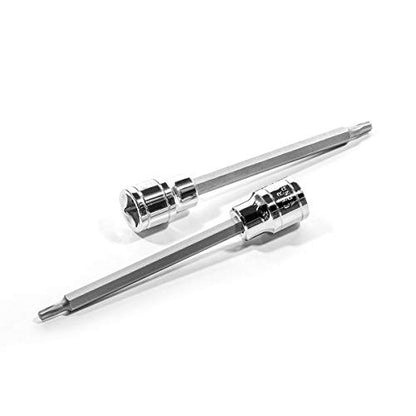 Stark USA 7 Pieces 3/8" Drive Extra Long Torx Star Bit Socket Set, T10-T40, Carrying Case Included - style: 7-Pieces Extra Long Torx Star Bit