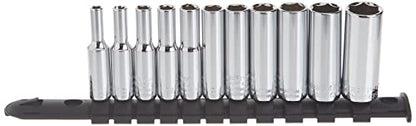 CRAFTSMAN Socket Set, SAE, 1/4" Drive, 6 Pt., 11Piece (CMMT12050) - style: SAE