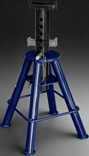 TCE 10 Ton (20000 lb) Capacity Heavy Duty Steel Car Jack Stands, Lifting Range from 18.9" to 29.9" for Trucks & Equipment, 2 Pack, Blue