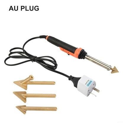 100W Electric Plastic Welding Kit for Bumper Repair, Hot Stapler for PP PE PVC ABS Nylon Thermoplastic Parts, 110V-220V Soldering Iron Tool with 3 Tips(US)