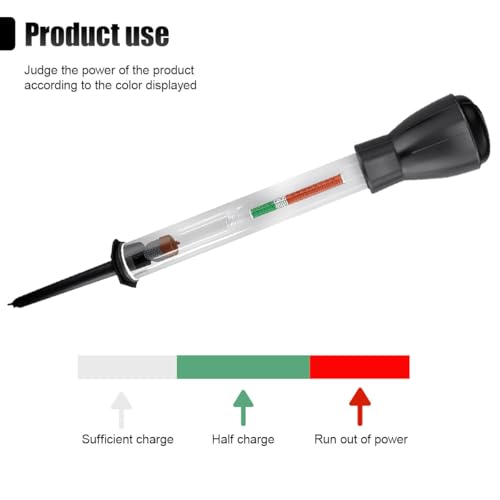 ZIMISI Car Battery Hydrometer, 11.5 Inch Deep Cycle Electric Hydraulic Density Meter, Precision Fast Detection Battery Tester, Automotive Repair Tool for Car, Golf Cart (Black) - color: Black