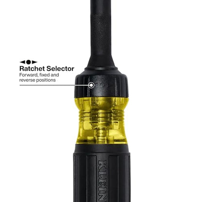 Klein Tools 32315HD 15-in-1 Multi-Bit Ratcheting Screwdriver, Impact-Rated, 7 Double-Ended ProFlex Torsion Zone Tips, 1/4-Inch Nut Driver, 8-Piece - size: 15-in-1 Driver