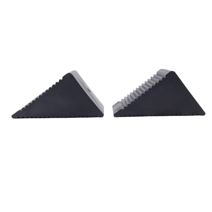 Sorandy Rubber Wheel Chocks, 2Pcs 5x3x2-1/2in Mini Wheel Stoppers for ATVs, Riding Lawnmowers and Gas Powered Scooters, Non Slip, Heavy Duty, Black