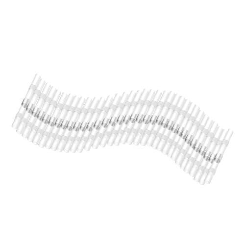 Chanzon 200Pcs Heat Shrink Solder Seal Wire Connectors UL Listed 26-24AWG Waterproof Butt Terminals White Tin Joint Tube Connector (UL Listed) - color: 1. 26-24AWG