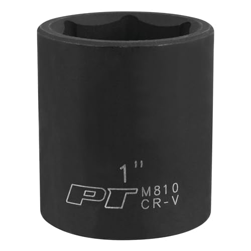 Performance Tool M810 1/2-Inch Drive 1-Inch 6-Point Impact Socket for Heavy-Duty Use in Automotive, Industrial, and DIY Projects - size: 1", style: Impact