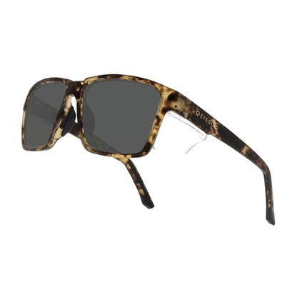 VETRA Z87+ Certified Safety Glasses HD High Contrast UV400 Side Shield Anti-Oil Coating Stylish Eyewear - color: Amber Tortoise