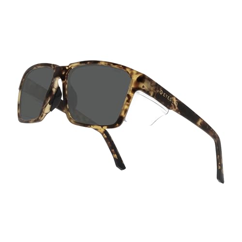 VETRA Z87+ Certified Safety Glasses HD High Contrast UV400 Side Shield Anti-Oil Coating Stylish Eyewear - color: Amber Tortoise