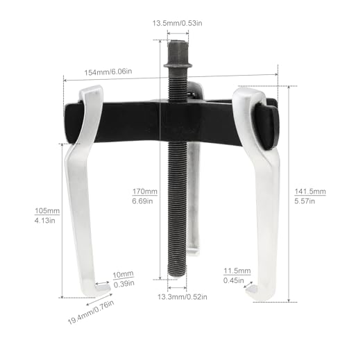 ChgImposs 2 Jaw 3 Jaw Gear Puller, Adjustable Bearing Puller, Reversible Removal Tool for Internal External Pulling, Puller Tool for Removal of Pulleys Flywheels Bearings Gears (6 Inch) - size: 6inch