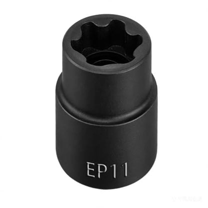 EP Socket EP11, 6 Point 3/8” Dr Female External E-Torx Plus Socket | EP Socket, Female External, E-Torx Plus Socket, External, Cr-V Steel, High Deformation Prevention - size: EP11