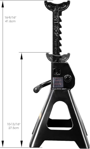 Big RED AT82001BR Hydraulic Trolley Service/Floor Jack Combo with 2 Jack Stands, 2 Ton (4,000 lb), Black - color: Black, size: 2 Ton (4,000 lb) with Jack Stands
