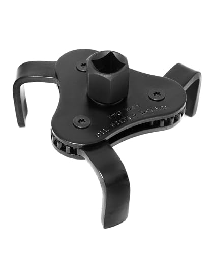 Oil Filter Wrench,Car Accessories Heavy Duty Adjustable 3 Jaw Grip Oil Filter Removal Tool,Universal Automotive Tools,Works on Cars,Trucks,SUVs,Motorcycles,ATVs and Vehicle Maintenance